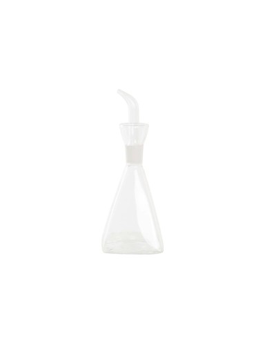 Aceitera DKD Home Decor de 250 ml en Vidrio Borosilicato Transparente para Aceite y Vinagre.
