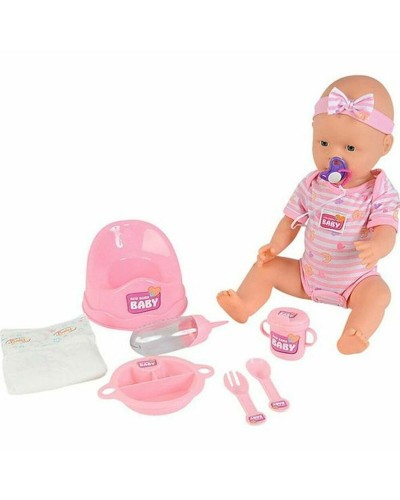 Poupée Bébé Interactive : Boit, Fait Pipi + Accessoires
