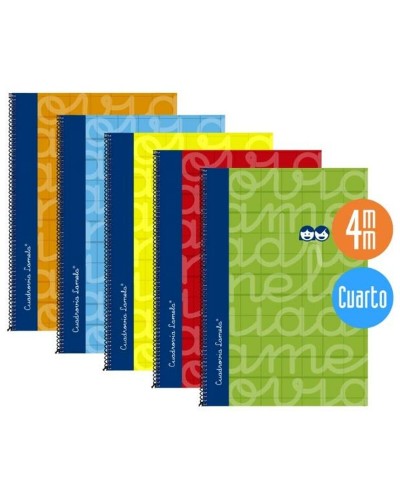 Lamela Set 5 Cuadernos Multicolor Cuarto - 80 Páginas para Escuela/Oficina
