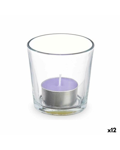Doftljus 7 x 7 x 7 cm (12 antal) Glas Lavendel