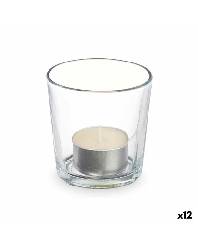 Geurkaars 7 x 7 x 7 cm (12 Stuks) Glas Vanille