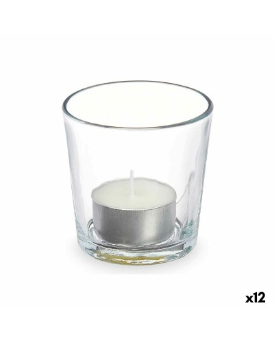 Bougies Parfumées en Verre de Coton (12pcs) - 7x7x7cm

