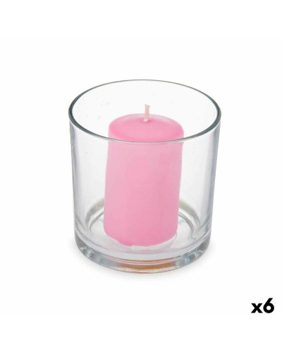 Scented Candles Glass Orchid | Pack of 6 | 10 x 10 x 10 cm
