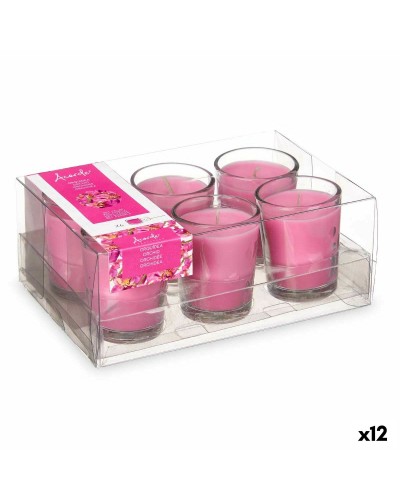 Duftkerzen im Glas Orchidee, 12er Set - 16 x 6,5 x 11 cm
