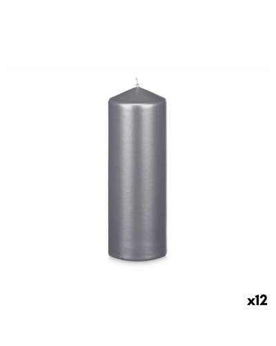 Silberne Kerzen 7x20cm (12er Pack) - Ideal für Innendekorationen
