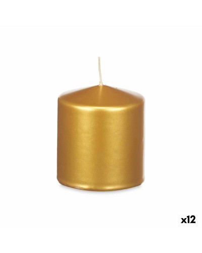 Kaars Gouden 9 x 10 x 9 cm (12 Stuks)