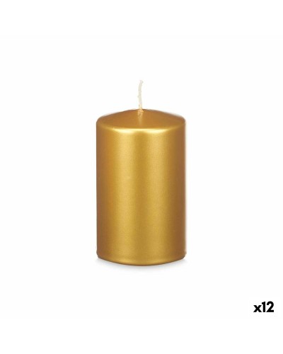 Goldene Kerzen 9 x 15 x 9 cm, 12er-Pack - Für Elegante Dekorationen und Beleuchtung
