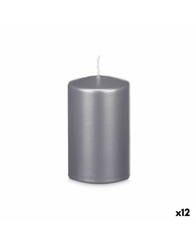Velas Plateadas, paquete de 12 (9 x 15 x 9 cm) para Ambientes Elegantes.
