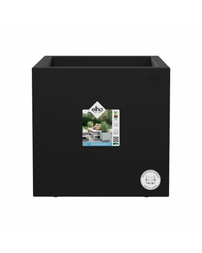 Pot de fleurs carré Elho noir de 29 cm : Élégance moderne pour votre décoration intérieure.
