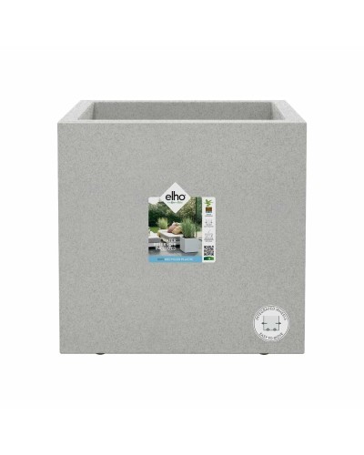 Pot de Jardin Elho Moderne Carré en Plastique Blanc, 29,5 cm
