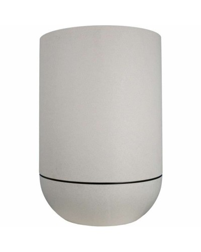 Maceta de Jardín Riviera Redonda en Gris Piedra, Decorativa para Exteriores
