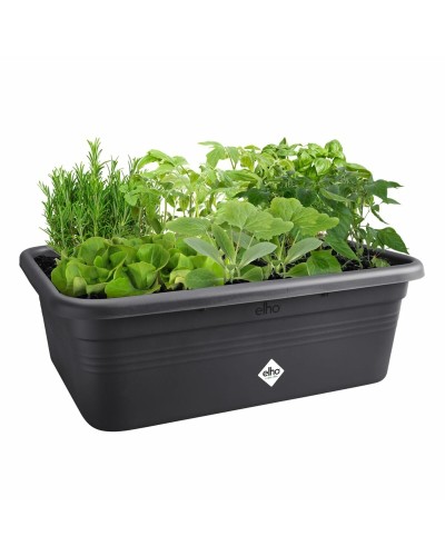 Pot carré Elho Amsterdam Noir 7,4 x 76 x 26,8 cm Plastique pour Plantes
