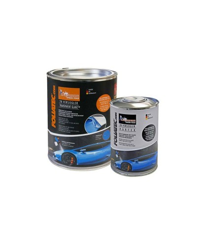 Foliatec Pintura para Coche 2K Negro Brillante - Kit Completo 2 piezas - Repintado DIY
