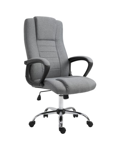  Sedia da Ufficio Presidenziale Ergonomica Basculante e Imbottita con Altezza e Inclinazione Regolabile, 62 x 76 x 110-119cm