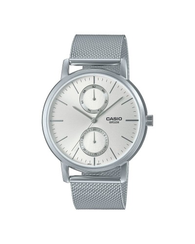 Casio MTP-B310M-7AVEF Montre Unisexe Argent Acier Inoxydable - Style Minimal

