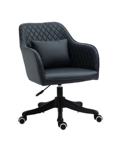 2-Point Vibrating Massage Office Chair with Cushion and USB Power, Office Armchair with Adjustable Height