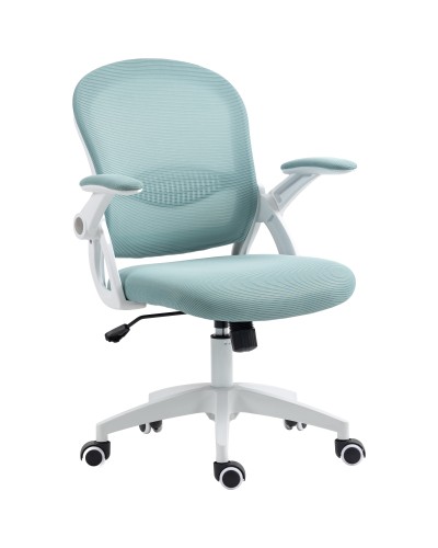 Ergonomic Mesh Office Chair with Adjustable Height, 65.5x61.5x88-97.5cm, Light Blue