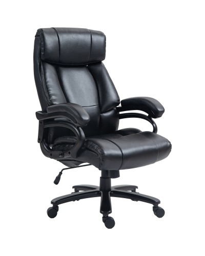  Poltrona da Ufficio Massaggiante e Riscaldata con 2 Punti Massaggio e 8 Programmi, Nera