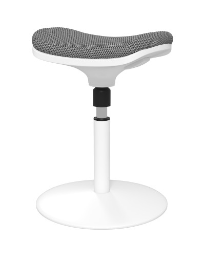 Ergonomic Padded Height Adjustable Stool with 5° Tilt, 41.5x41.5x51.5-71.5 cm, Grey