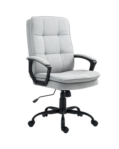 Ergonomic High Back Office Chair with Adjustable Height and Rocking Function, Grey