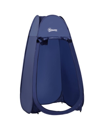  Tenda da Doccia Pop Up Impermeabile in Poliestere e Plastica, 100x100x185 cm, Blu Navy