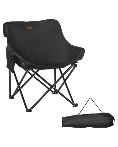  Sedia da Campeggio Pieghevole in Tessuto Oxford con Tasca Laterale e Borsa da Viaggio, 61x54x66 cm