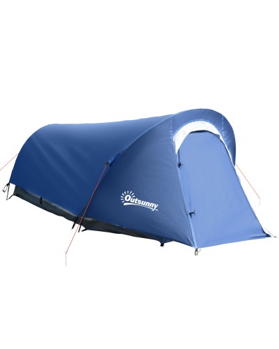 Polyester Oxford Camping Tent with Inner Hook and Mesh Windows, 265x140x95 cm