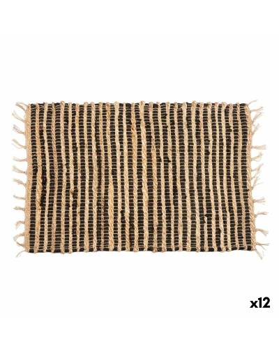 Matto Musta Luonnollinen Raidat 60 x 1 x 90 cm (12 osaa)