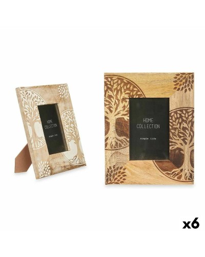 Mango Wood Tree of Life Photo Frame (20 x 25 x 1.5 cm, Set of 6)
