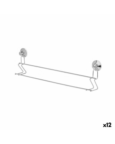 Handdoekrek met stang Staal ABS 54 x 15 x 6,5 cm (12 Stuks) Dubbel