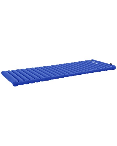 Single Inflatable Mattress with Built-in Foot Pump, 190T Plastic, 195x70x10 cm, Blue