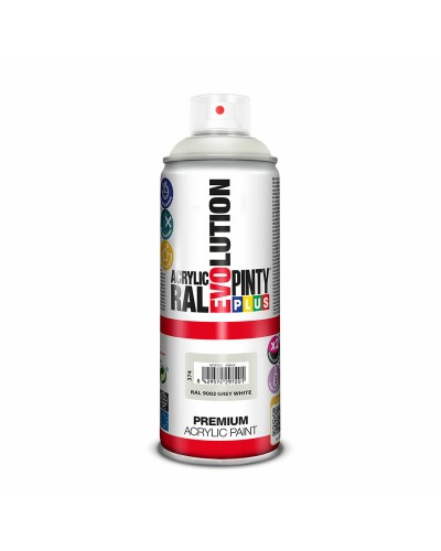Pintura en aerosol Pintyplus Evolution RAL 9002 Blanco/Gris, 400 ml
