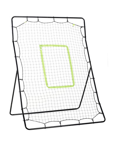  Rebounder per Calcio e Baseball Pieghevole con Zona di Precisione, in PE e Metallo, 123x90x174 cm, Nero