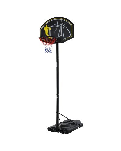 Adjustable Height Steel Basketball Hoop with Base 112 × 74 × 365cm