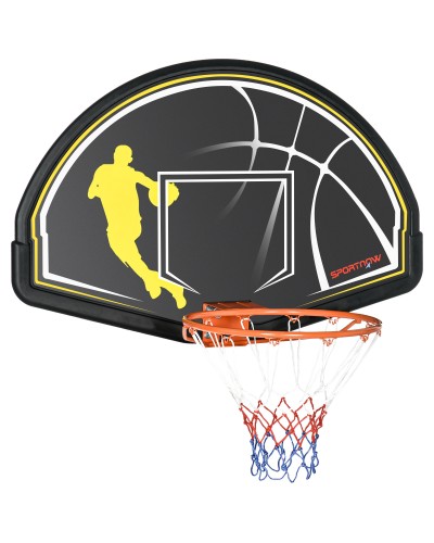 Indoor & Outdoor Steel & PE Basketball Hoop for Kids & Adults, 110x90x70 cm, Black & Yellow