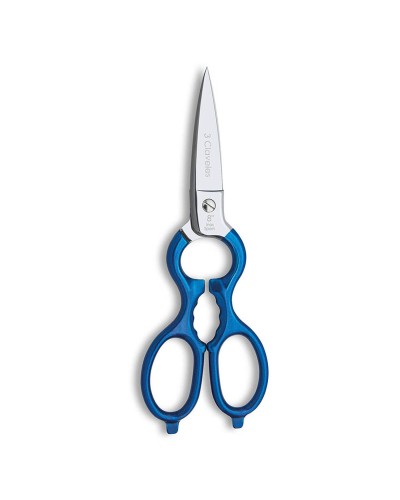 3 Claveles Mehrzweck Küchenschere - 8" aus Edelstahl Blau
