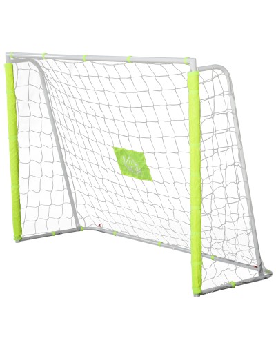  Porta da Calcio da Esterno in Metallo con Bersaglio e Pali in Tessuto Oxford, 186x62x123 cm, Gialla