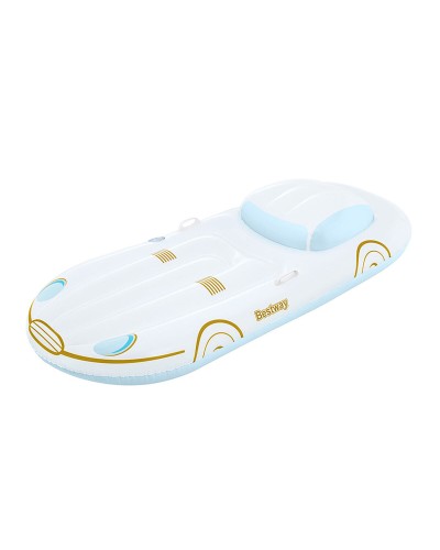 Bestway Matelas Gonflable Croisière - 228x108cm, Dossier & Poignées - Piscine/Plage
