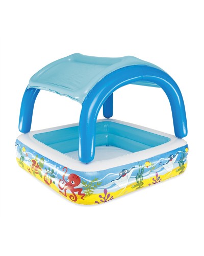 Bestway Piscina Inflable para Niños con Techo 140cm - Jardín & Diversión +2 Años
