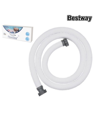 Bestway Tubo Flessibile 3m x 38mm per Filtro Piscina - Bianco
