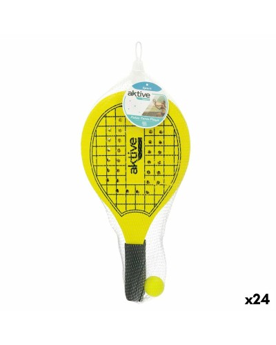 Aktive - Set Paleta Playa Madera + Pelota - 20.5x39.5cm - 24 Unidades
