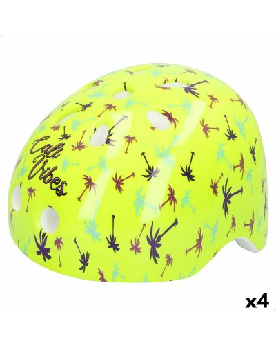 Lasten pyöräilykypärä Colorbaby Neon Cali Vibes Keltainen (4 osaa)