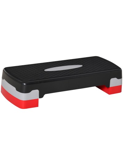 Aerobic Step Fitness Platform Adjustable 10-15cm, 68x29cm Black and Red