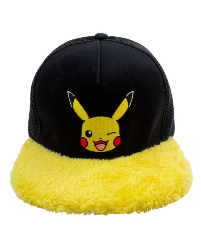 Pokémon Casquette Pikachu Clin d'Oeil Jaune/Noir - Taille Unique Unisexe
