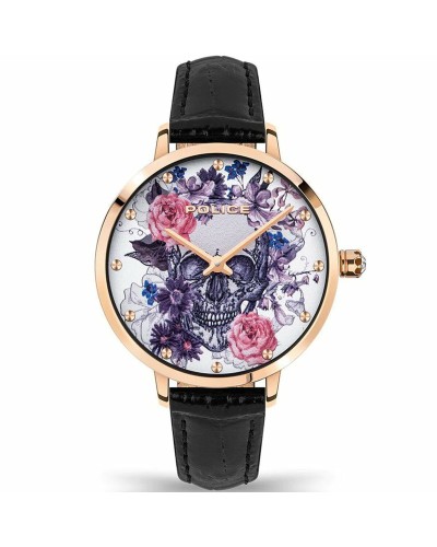 Police Damenuhr PL16032MSR-01: Elegantes silberfarbenes Zifferblatt, Ø 36mm
