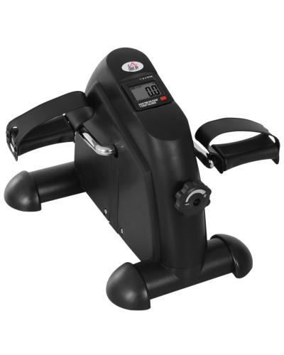  Mini Cyclette Portatile per l'Allenamento di Gambe per Braccia con Display LCD TPR, PP, PP, ruota in ghisa 35 x 40 x 31 cm Nero