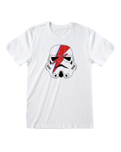 T-shirt med kortärm Unisex Star Wars Ziggy Stormtrooper Vit