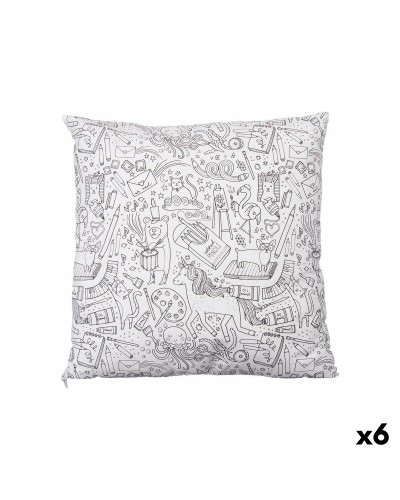 Tyyny Valkoinen Musta 43 x 13 x 43 cm Maalaukseen (6 osaa)