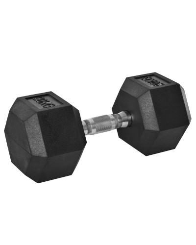 20kg Hex Dumbbell Steel Rubber Gym Home Office Workout Black