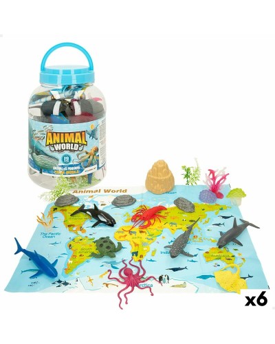 Colorbaby Figuras Animales Océano 19 Piezas - Set 6 Piezas Plástico 14cm
